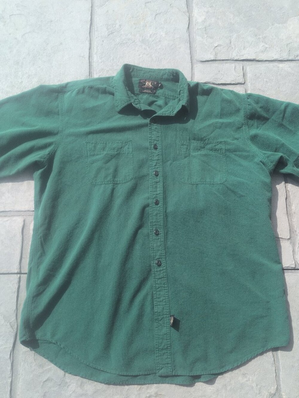 RRL Double RL Green Short sleeve work shirt - Size XL